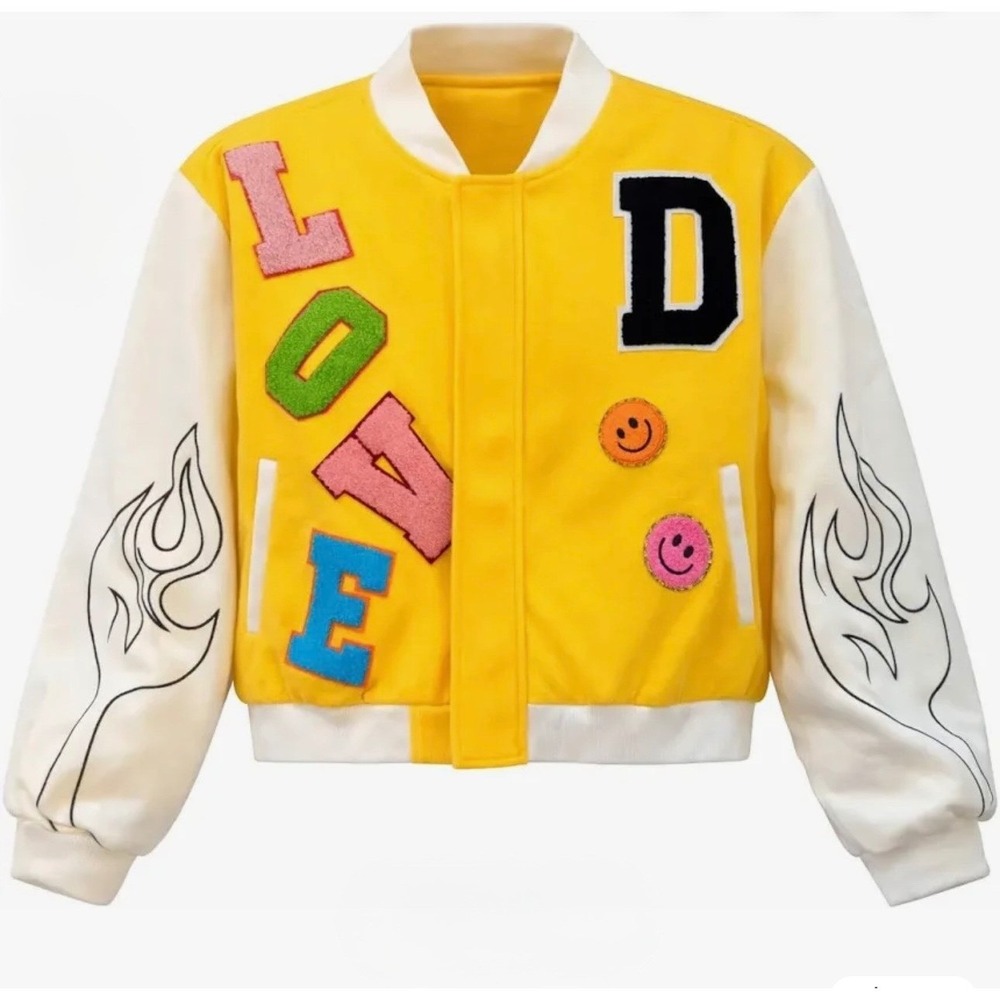 New With Tags (NWT) Denim Love Varsity Bomber Jacket